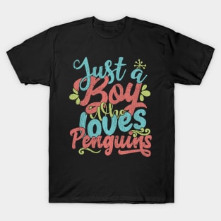 Just A Boy Who Loves Penguins Gift product T-Shirt